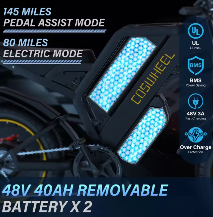 Coswheel GT20 Pro – VTT Électrique 3000W Dual Motor