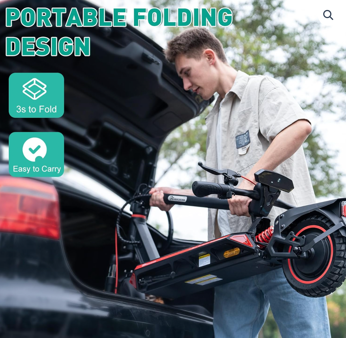 Trottinette Électrique A1 EVERCROSS – 500W, 48V 14Ah, Pneus 10’’ – Puissance et Confort